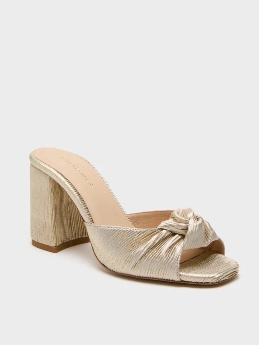 Tuckernuck Shoes Pleated Blake Heels in Champagne Gold New with box Womens